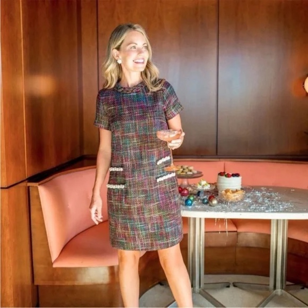 NWT Tuckernuck x Cameran Eubanks Wimberly Multicolor Tweed Jackie Dress S
